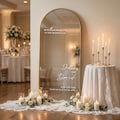 Wedding Mirror Decal, Personalized Welcome Sign, Custom Vinyl Lettering, Reception Decor, Glass Acrylic Sticker product logo