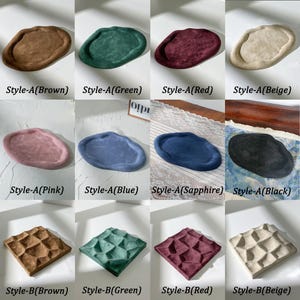 May include: A collection of decorative trays in various colors, including brown, green, red, beige, pink, blue, sapphire, and black. The trays are available in two styles, A and B, with the text "Style-A" and "Style-B" visible.