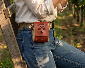 Regalo para amantes del senderismo, bolsa de recolección personalizada, bolsa para frutas de supervivencia, riñonera, para recolección y acampada, bolsa plegable, bolsa para herramientas