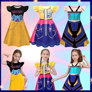 Kpop Demon Hunters Girls Cosplay Costume - Zoey Mira Rumi Flying Sleeve Dress - Halloween Movie Idol Roleplay Outfit for Children