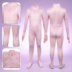 Kids Girls Kpop Demon Zoey Rumi Mira Cosplay Hun.trx Costume Tatoo Jumpsuit Bodysuit Roleplay Halloween Carnival Suit
