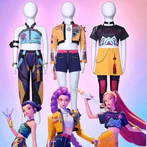 KPop Cosplay Rumi Zoey Mira Cosplay Costume for Children Girls Halloween Carnival Party Role Playing Dress Outfits Xmas Gifts