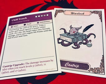 Warlock Spell Card Pack (D&D 5.5e) (Digital Download)