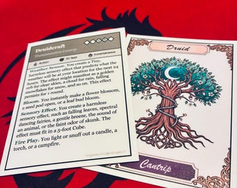 Druid Spell Card Pack (D&D 5.5e) (Digital Download)