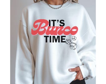 Personalized It's Bunco Time Sweatshirt, Custom Name Game Night TShirt