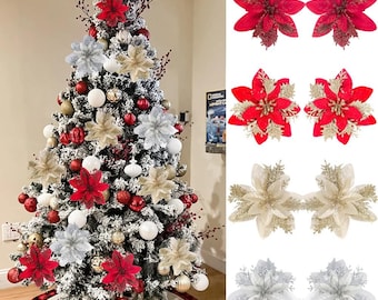 Stans setje kerststerren / rood / groen