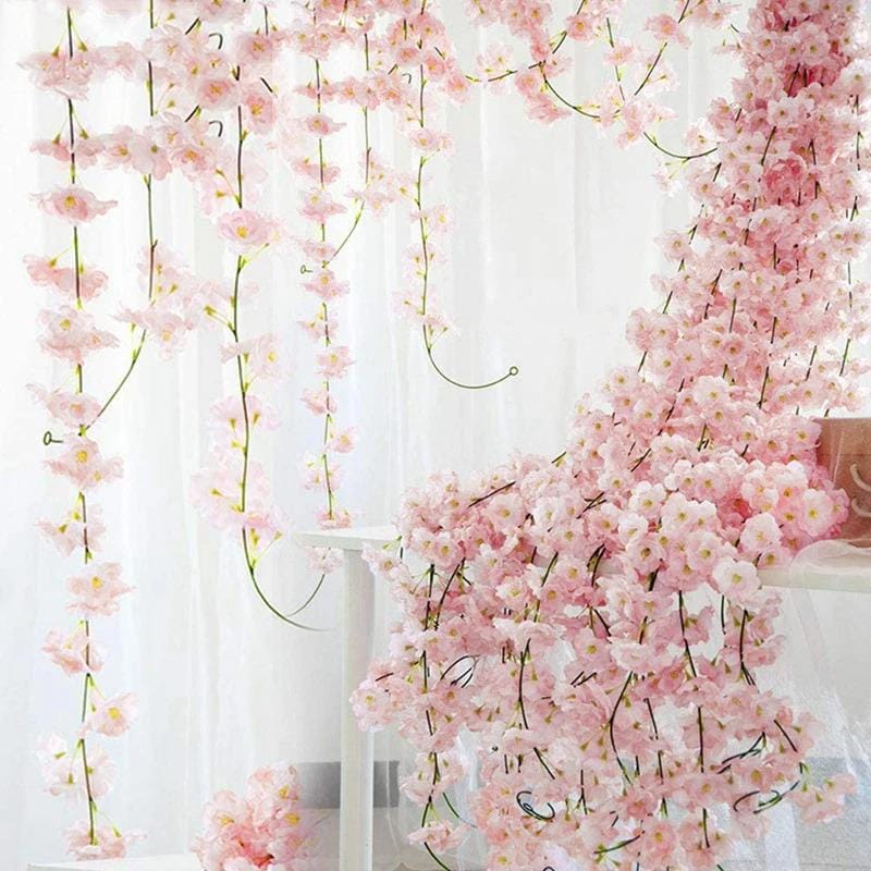 180cm Artificial Sakura Flower Vine – Fake Cherry Blossom Garland