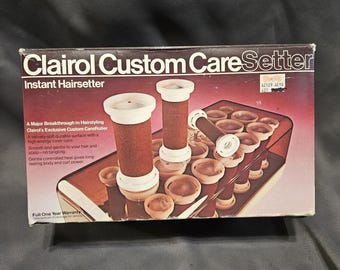 Vintage Clairol Custom CareSetter KF-20 Flocked Velvet Hot Rollers Curlers Clips