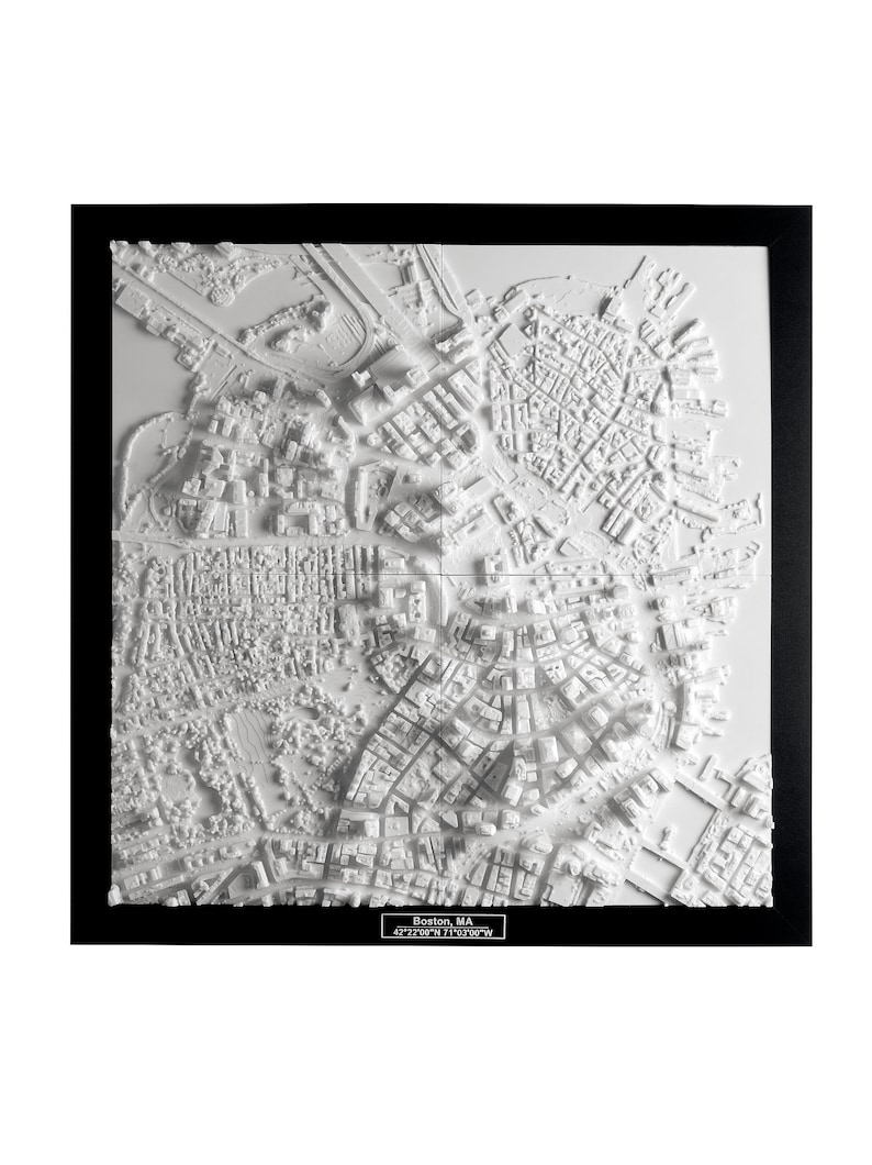 Custom 3D City Map Model Wall and Table Art Figurine - Etsy