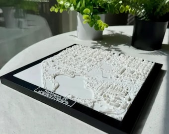 Washington DC 3D City Model Map Wall and Table Art Figurine