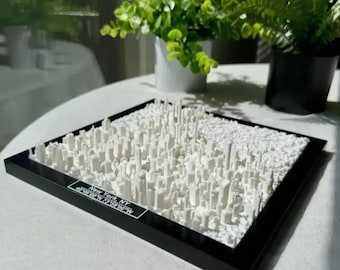 New York City 3D-stadsmodel kaart muur- en tafelkunstbeeldje