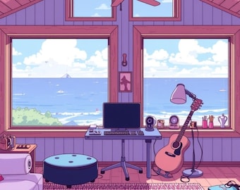 Escena animada Lo-Fi Vol. 2 / Música relajante en bucle / Fondo relajante para streaming, YouTube y Twitch