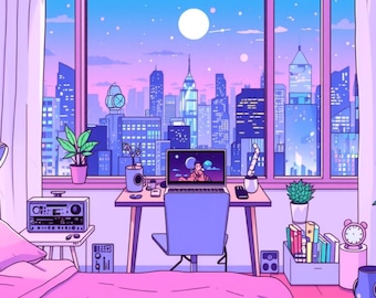 Escena animada Lo-Fi Vol. 4 / Música relajante en bucle / Fondo relajante para streaming, YouTube y Twitch