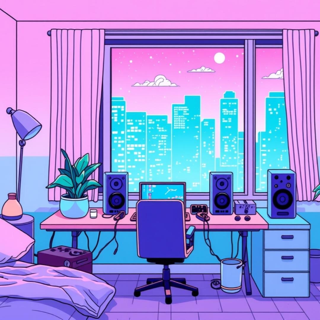 Lofi Animated Scene Vol.1 | Relaxing Loopable Music Animation | Chill ...