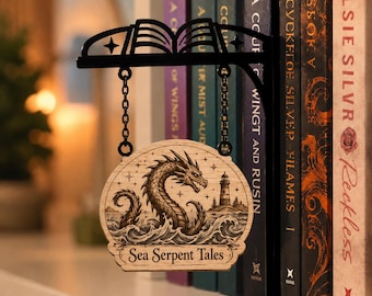 Fantasy boekborden, aangepaste Dragon boekenplank scheidingswand, BookTok cadeau voor boekenliefhebbers, bord boekenwinkelcategorie, bibliotheekdecor