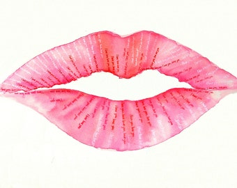 Sealed With a Kiss - Pink Lips - The Kiss I Love You