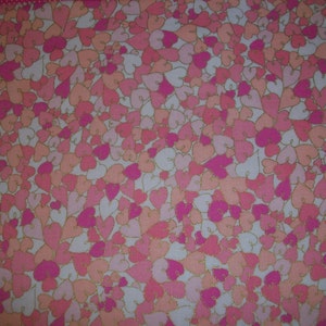 Valentine Table Runner Pink Hearts pink peach white metallic gold centerpiece topper or scarf image 1