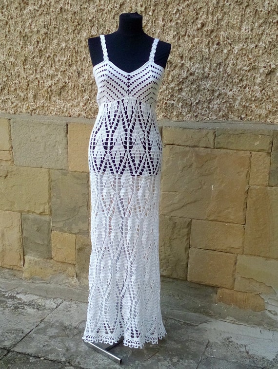 crochet boho wedding dress