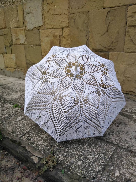 Parsola Encaje Paraguas De Ganchillo Parasol De Etsy