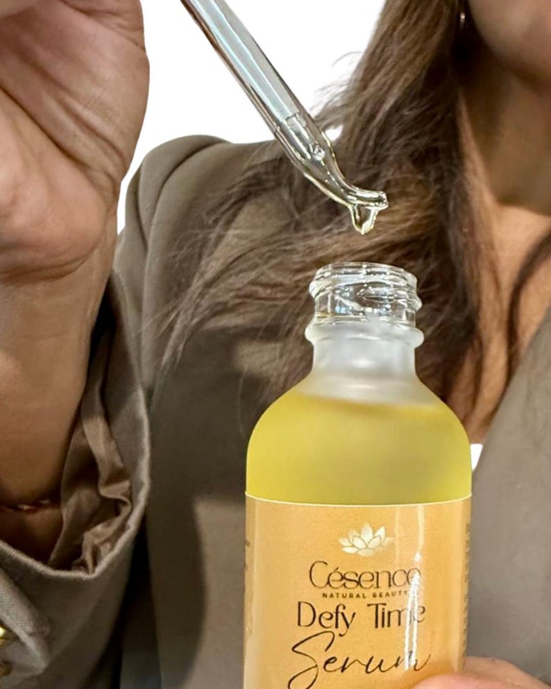 Defy Time Serum: Anti-Aging Glow Facial Oil with Jojoba, Castor & Frankincense. image 9