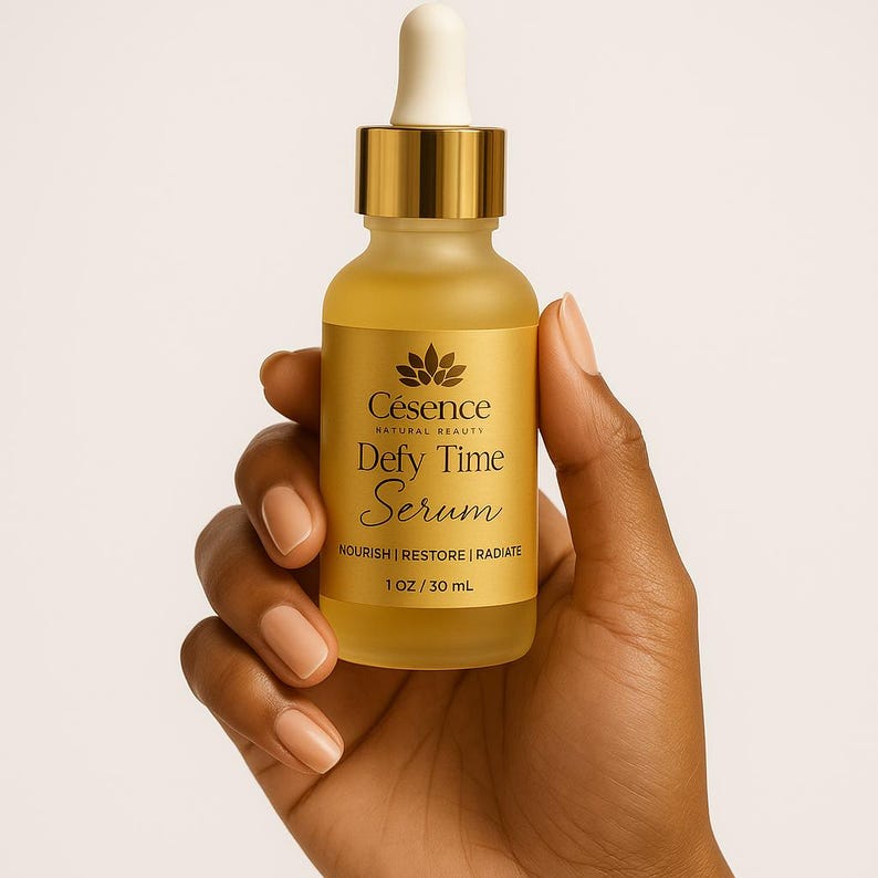 Defy Time Serum: Anti-Aging Glow Facial Oil with Jojoba, Castor & Frankincense. image 12