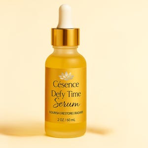 Defy Time Serum: Anti-Aging Glow Facial Oil with Jojoba, Castor & Frankincense. 2 Fluid ounces