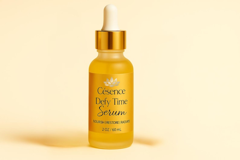 Defy Time Serum: Anti-Aging Glow Facial Oil with Jojoba, Castor & Frankincense. 2 Fluid ounces