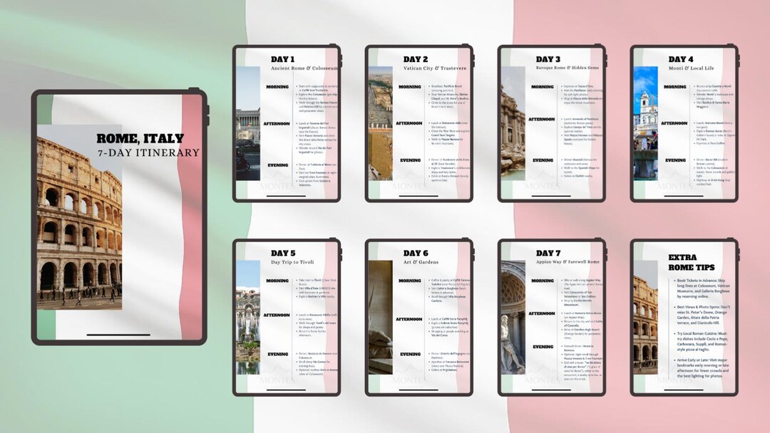 7-day Rome Itinerary (ready-to-use Travel Guide PDF) - Etsy