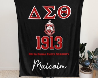 Manta personalizada Delta Sigma Theta, manta personalizada de hermandad, regalo de cruce, regalo de sucesión