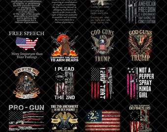 Amendment Bundle Png, Amendment t-shirt Png, American flag Png, Patriotic Png, Second Amendment Png, Military png, Svgcraftor