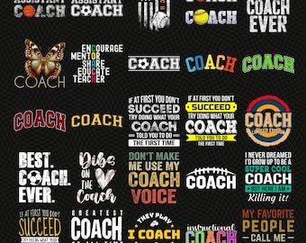 SEL Coach Png Bundle, Design de sublimation drôle d'entraîneur adjoint, Meilleur entraîneur de tous les temps png, Citations de coaching png, téléchargement numérique png