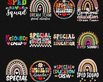 Escouade d'éducation spéciale Png, Png pour l'éducation spécialisée, Png pour enseignant rapide, Conception de chemise pour enseignant en éducation spéciale, Fichier de coupe d'intervention, Paraprofessionnel