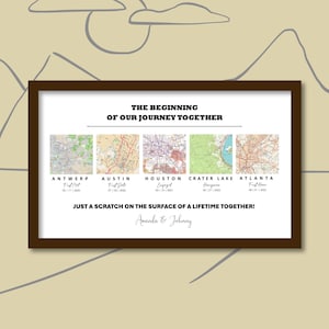 PERSONALIZED COUPLES MEMORY Map, Reisekarte, Jahrestagsgeschenk, Abenteuer-Erinnerungsstücke, besonderer Anlass, Für Sie, Für Ihn, Geburtstag, Hochzeit