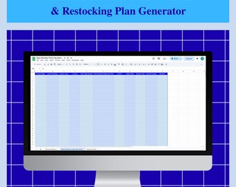 Gestroomlijnde bestelpuntcalculator en generator voor herbevoorradingsplan | Sjabloon voor voorraadbeheer voor Google Spreadsheets