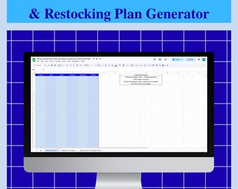 Geavanceerde bestelpuntencalculator en generator voor herbevoorradingsplan | Sjabloon voor voorraadbeheer voor Google Spreadsheets