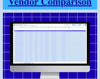 Spreadsheet met leveranciersvergelijking | Google Spreadsheets-sjabloon