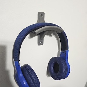 Headphone Stand Under Desk | Heavy Duty Gaming Headset Hook | 3D Printed Screw Mount Hanger