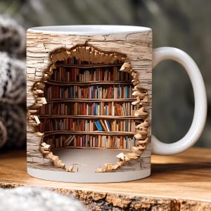 3D Optical Illusion Trompe L'oeil Mug, 300ml Novelty Ceramic Coffee Mug Gift