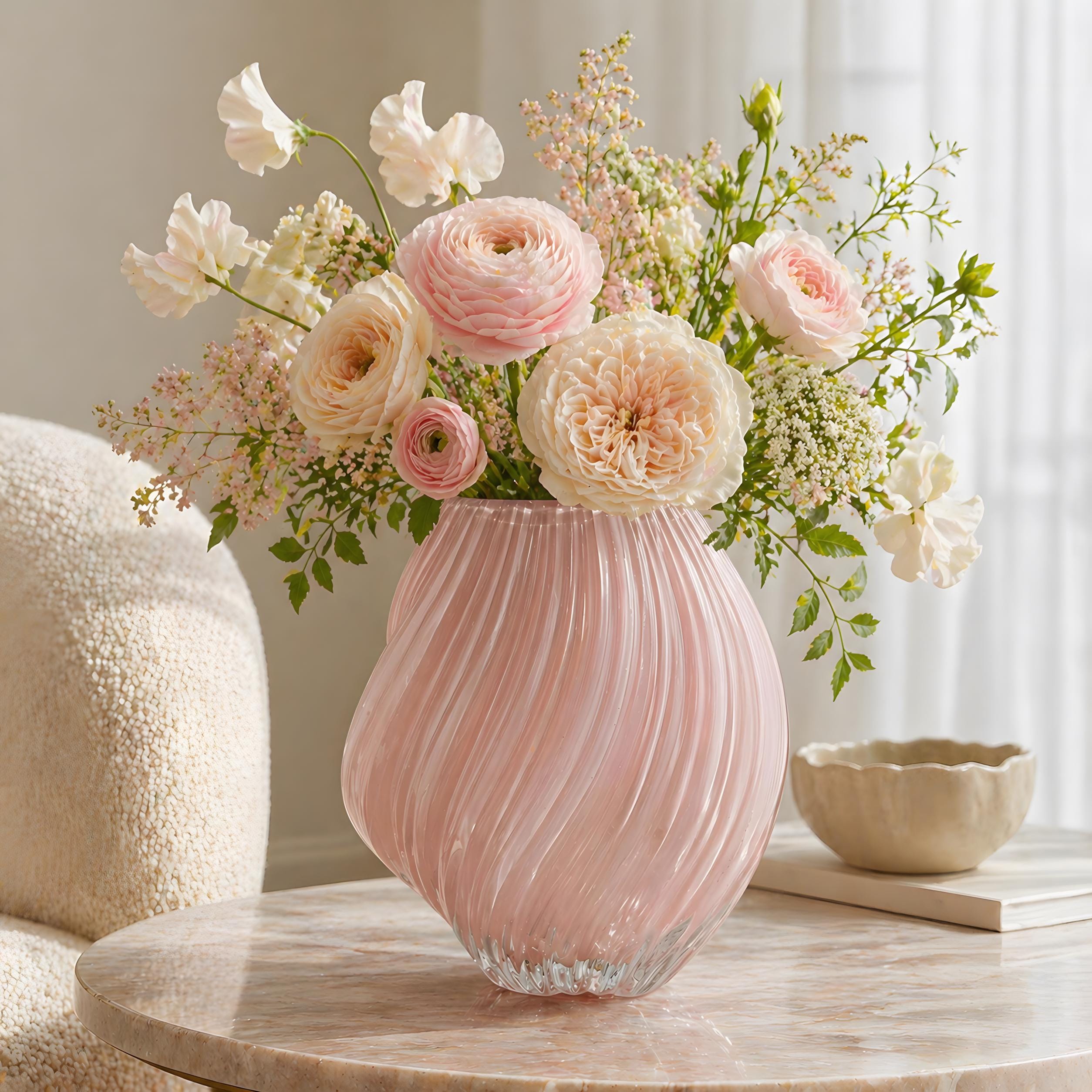Swirl Glass Vase - Etsy