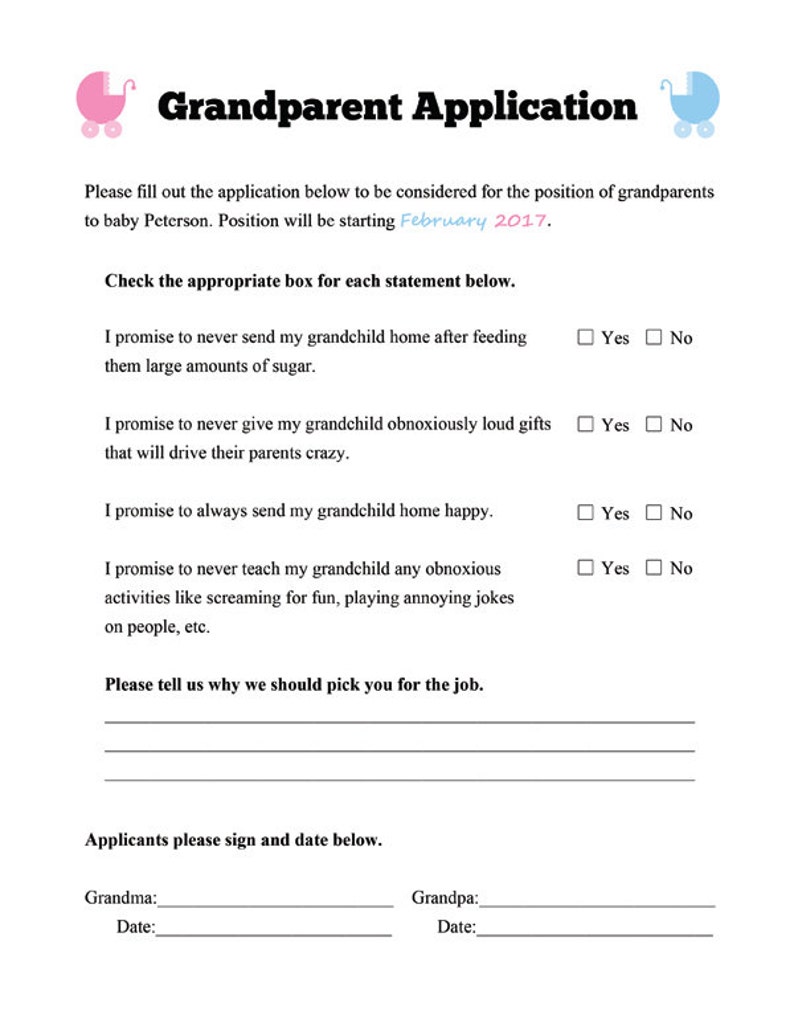 Grandparent Pregnancy Announcement Pregnancy Reveal to Grandparents Grandparent Application image 2