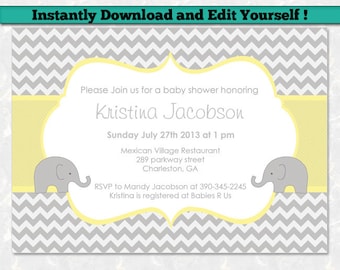 Chevron Baby Shower | Etsy