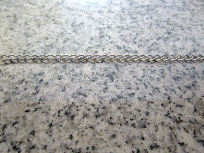 4 3mm x 5mm Stainless Steel Curb Chain Extension. AWESOME Silver Alternative CC0305-04E image 1