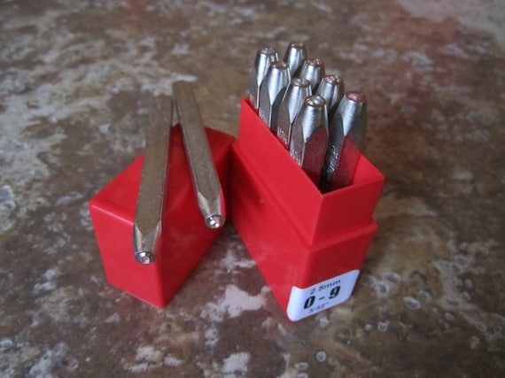 3/32" (2.5mm) Premium Quality Number Stamp Set - Great for Stainless Steel :) TSSN2.5PB