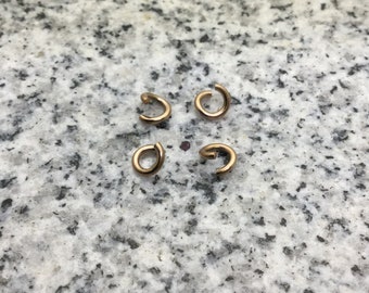 100 Qty. -  6mm OD, 3.6mm ID, 18g (1.2mm) Saw Cut Stainless Steel Rose Gold Color Jump Rings JR18-06R