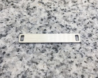 BRUSHED FINISH 1/4'' x 1 1/2'' (7.5mm x 38.5mm) Laser Cut Bracelet Blank, 20g Stainless Steel - LBB02-12DH