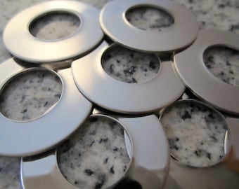 1" (25MM) Round Washer Stamping Blanks, 22g Stainless Steel - AWESOME Silver Alternative RW08