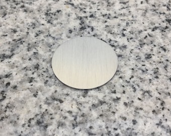 LASER CUT MAGNETIC 1&quot; (25MM) Round Brushed Finish Disc Stamping Blanks Golf Marker, 22g Stainless Steel - LMR08
