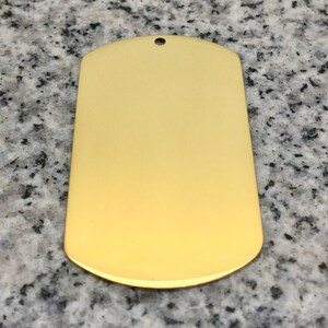 PREMIUM 1 1/8&#39;&#39; x 2&#39;&#39; (29mm x 51mm) Yellow Dog Tag Stamping/Engraving Blank w/ Hole, 22g Stainless Steel - PDT09-16HY