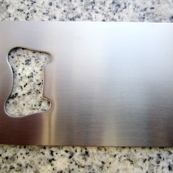 2 1/8 "x 3 3/8" (54 x 86 mm) Kreditkarte Bottle Opener Stamping/Gravur Blanks, 1,1 mm Edelstahl - PERFEKTE Größe für Geldbeutel CCBO17-27