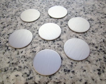 MAGNETIC 3/4&quot; (19MM) Round Brushed Finish Disc Stamping Blanks Golf Marker, 22g Stainless Steel - MR06